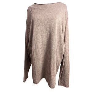 DSTLD Minimalist Supima Cotton Cashmere Blend Long Sleeve Sweater - Size L